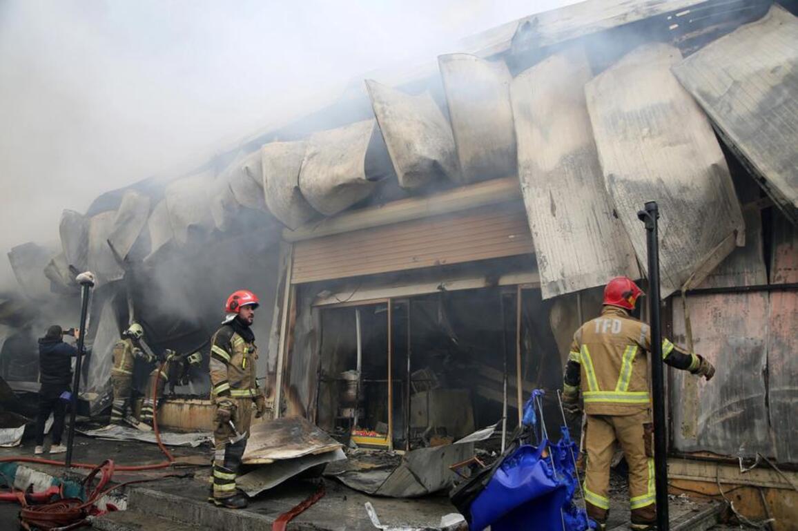 Mideast in Pictures: Huge fire erupts at market in Iran's capital