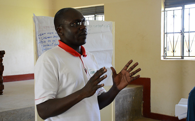 ohn remu ew ision features editor training teachers at akasongola