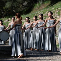 (SP)GREECE-ANCIENT OLYMPIA-MILAN-CORTINA 2026-FLAME LIGHTING CEREMONY-REHEARSAL