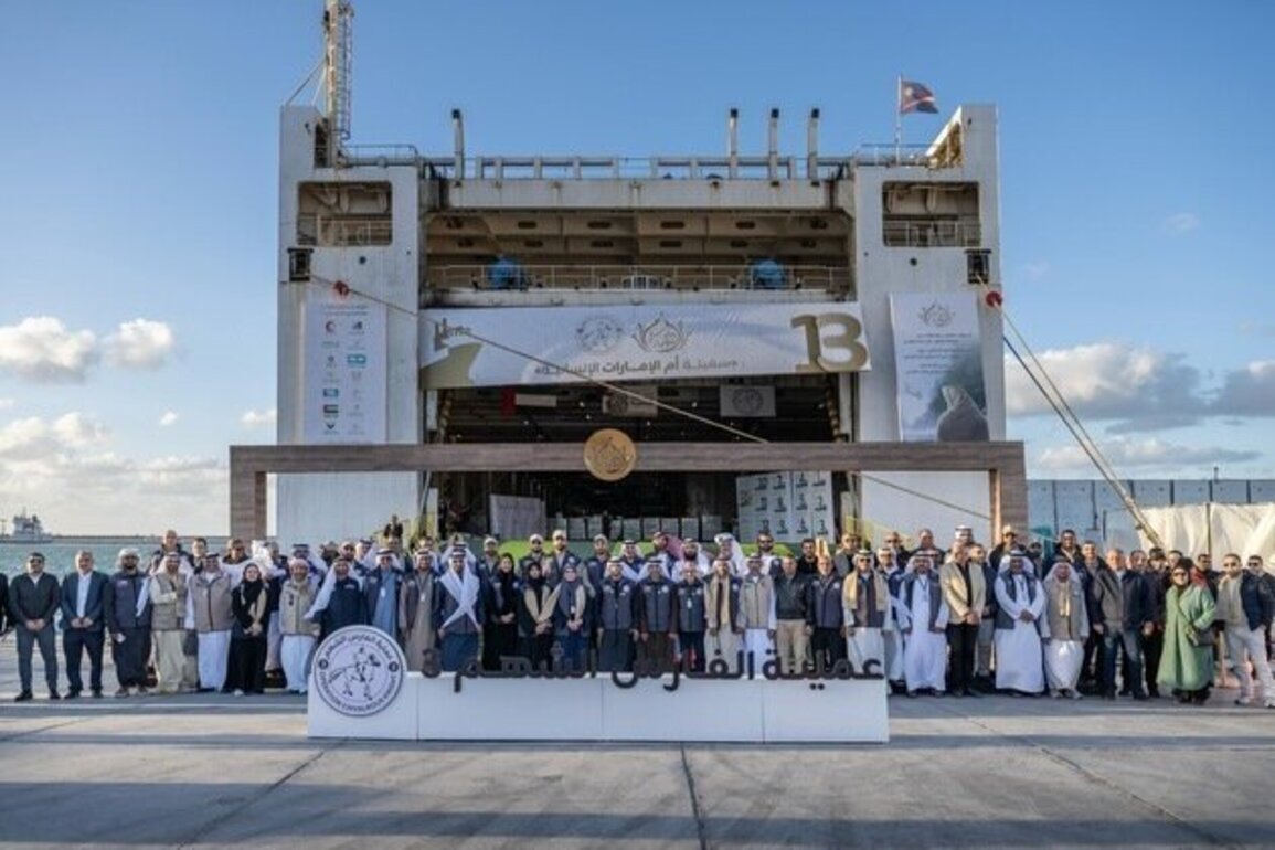'Umm Al Emarat' aid ship reaches Al Arish Port with 7,300 tonnes of Gaza aid
