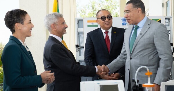 EAM Jaishankar meets Jamaican PM Holness; hands over BHISHM Cubes to bolster bilateral ties and disaster readiness