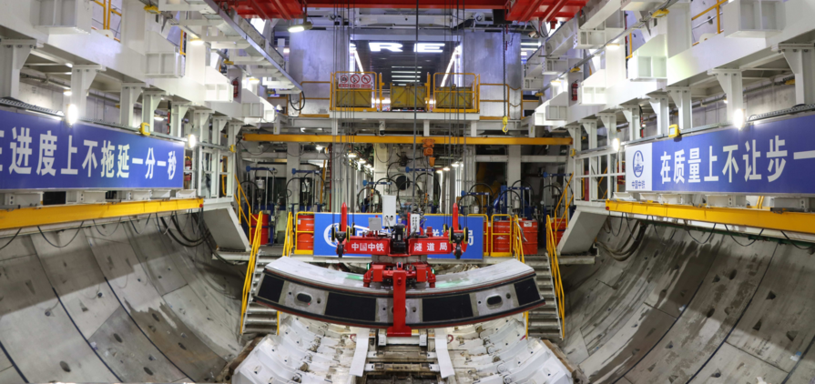 The world’s largest-diameter shaft boring machine, “CREC Qiming”, has rolled off the production line in Zhengzhou, China