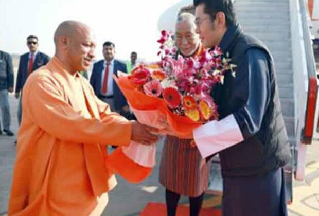 Uttar Pradesh CM Yogi Adityanath welcomes Bhutan's King in Lucknow