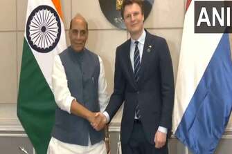 Defence Minister Rajnath Singh and his Netherlands counterpart Brekelmans hold talks