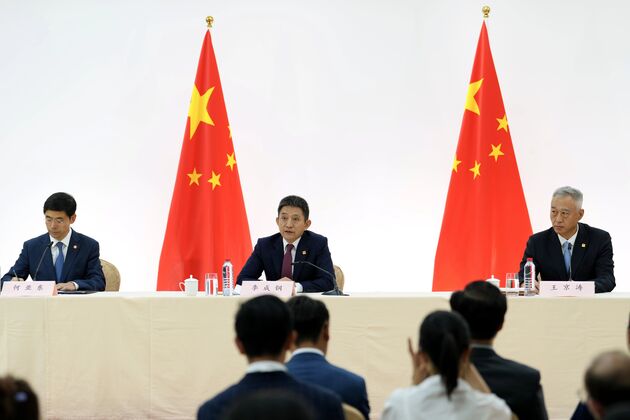 SPAIN-MADRID-CHINA-U.S.-TRADE TALKS-PRESS CONFERENCE