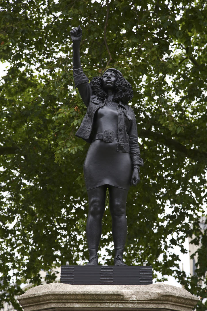 Uk Slave Trader Statue Replaced By Protester Sculpture New Vision Official