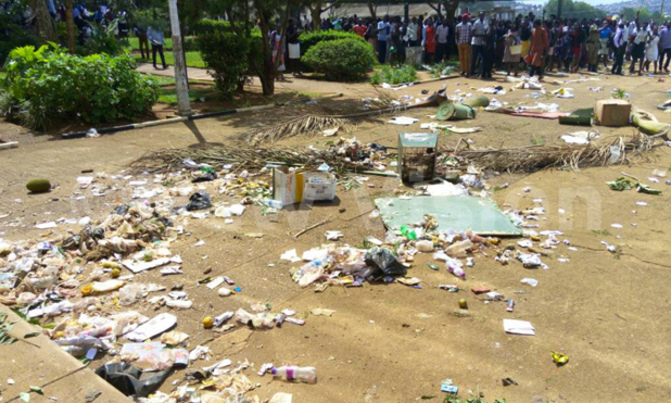 Kyambogo students riot over dirty toilets Kyambogo students riot over dirty toilets