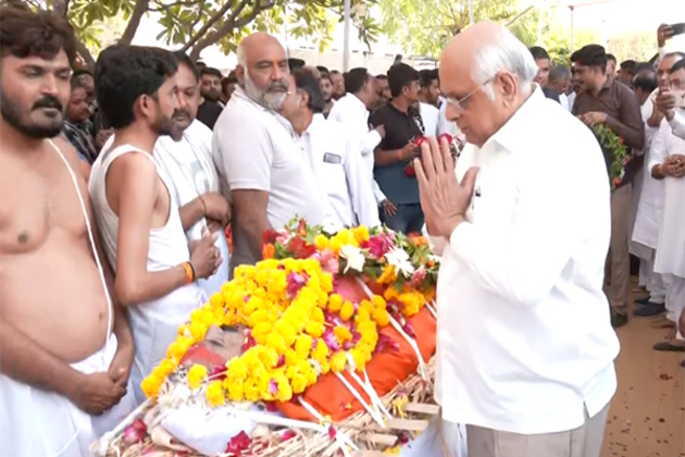 Gujarat: Mortal remains of father-son killed in Pahalgam terror attack arrive at their residence in Bhavnagar; CM pays last respects