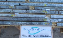  Drill core from the Aumacho area in Rock Tech Lithium’s Georgia Lake lithium property in Canada’s Thunder Bay mining district
