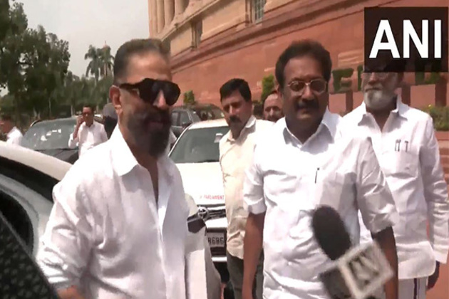 Kamal Haasan sworn in as Rajya Sabha MP, takes oath in Tamil