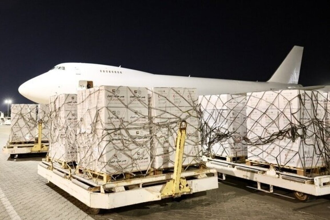 Humaid Air Bridge continues to dispatch relief aircraft carrying humanitarian aid to Gaza Strip
