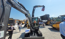  School students interacting with equipment and simulators Hillhead - the UK industry’s largest exhibition for quarrying, construction and recycling