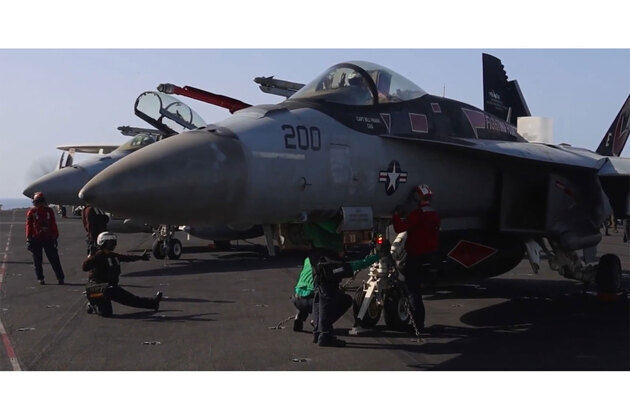 US Navy jets launch from USS Abraham Lincoln during Operation Epic Fury: CENTCOM