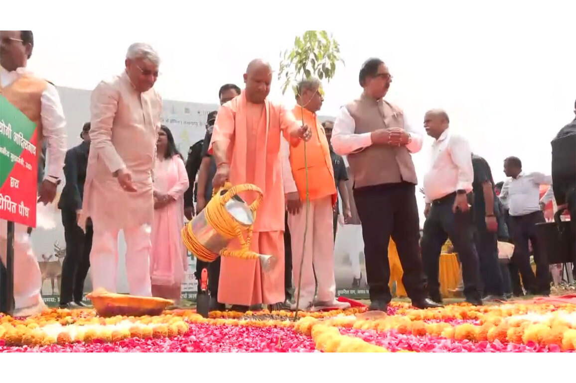 UP CM Yogi Adityanath plants sapling on World Environment Day and his 54th Birthday