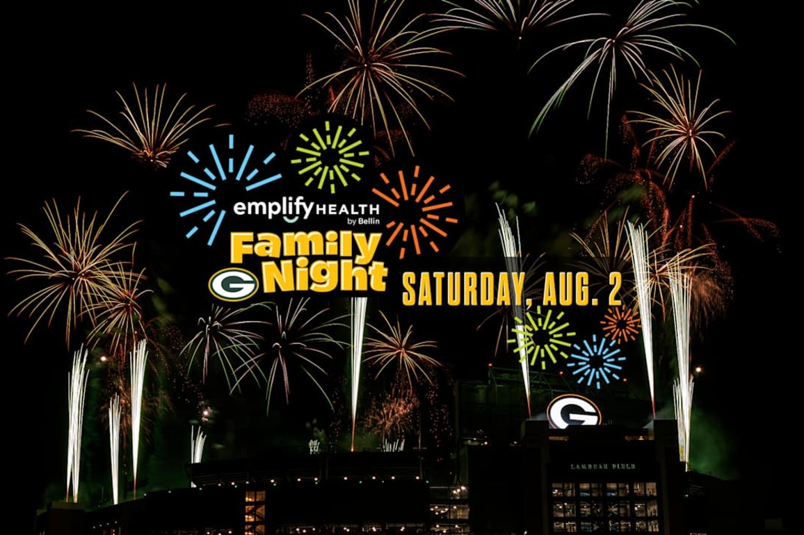 Packers Family Night, presented by Emplify Health by Bellin, set for Saturday, Aug. 2