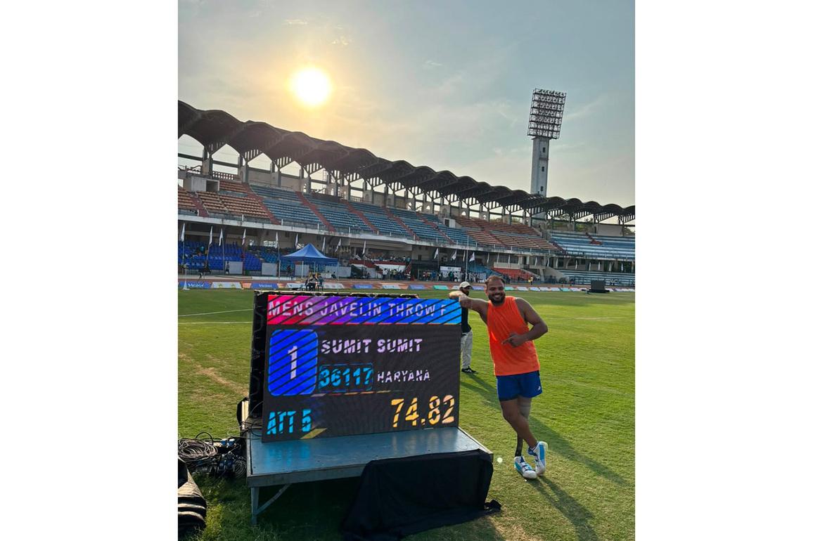 Sumit Antil breaks his own javelin F64 world record at Indian Open Para Athletics C'ships