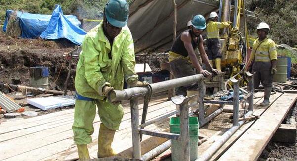 Historical drilling at Mt Kare