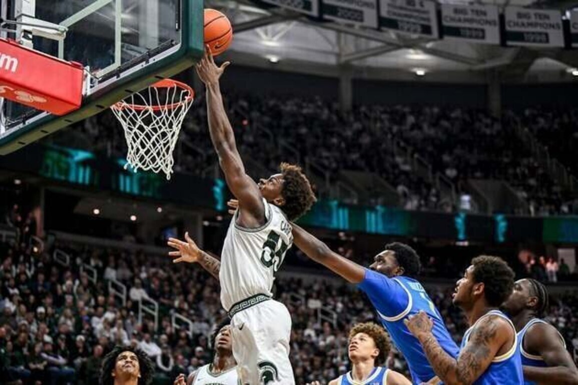 No. 15 Michigan State wallops UCLA as tempers flare late