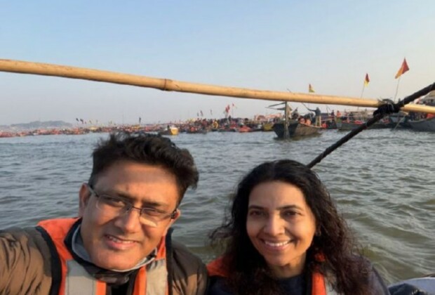 Legendary spinner Anil Kumble visits Maha Kumbh mela with wife