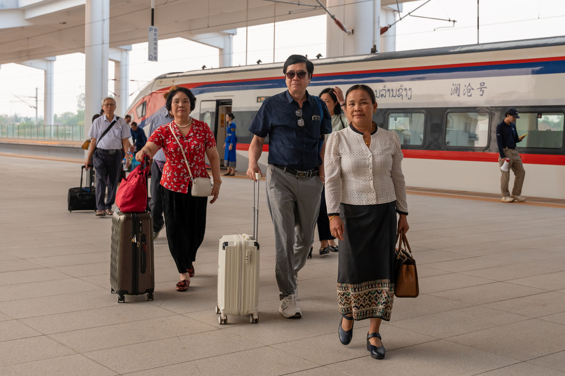 LAOS-VIENTIANE-CHINA-LAOS RAILWAY-CROSS-BORDER PASSENGER SERVICE-3RD ANNIVERSARY