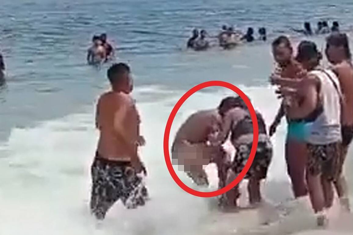 Swimmer caught in obscene act is beaten by mob of beachgoers