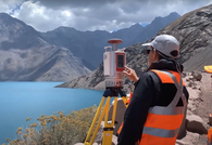 The RIEGL VZ-2000i in the field at El Yeso dam in Chile