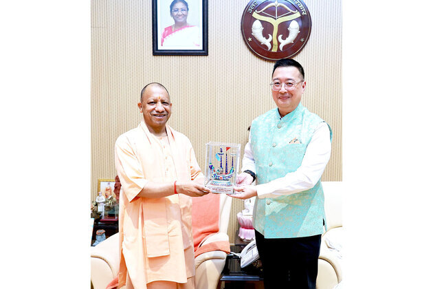 UP CM Yogi Adityanath meets Singapore High Commissioner Simon Wong in Lucknow