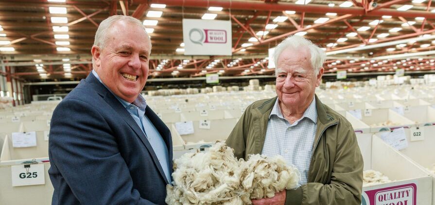 Wool industry leaders Mark Dyson, Quality Wool, and Rod Franklyn, Techwool Trading, are looking forward to the future after announcing the merger of their country wool marketing divisions.