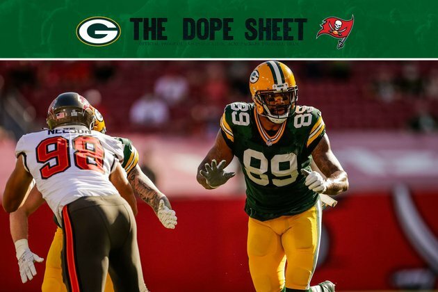 Dope Sheet: Packers head south to Tampa