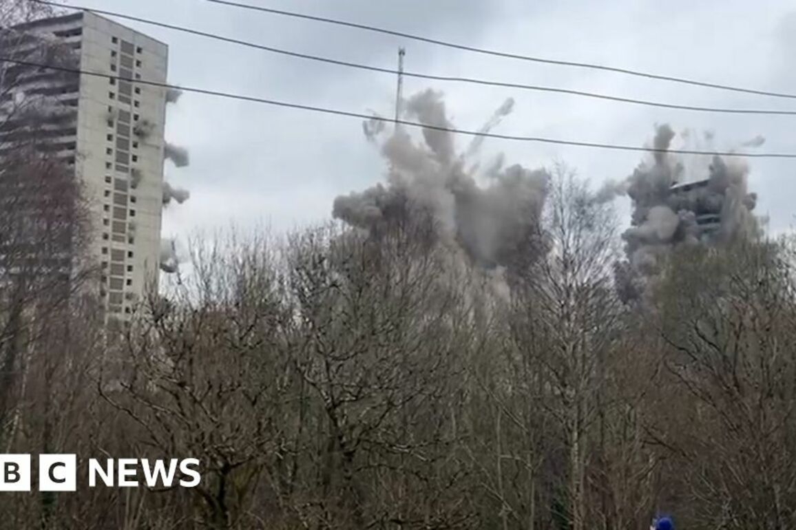 Glasgow tower blocks demolished by controlled explosions