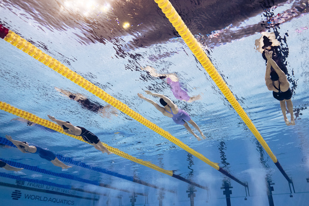 (SP)SINGAPORE-WORLD AQUATICS CHAMPIONSHIPS-SWIMMING-WOMEN'S 100M BACKSTROKE-SEMIFINAL