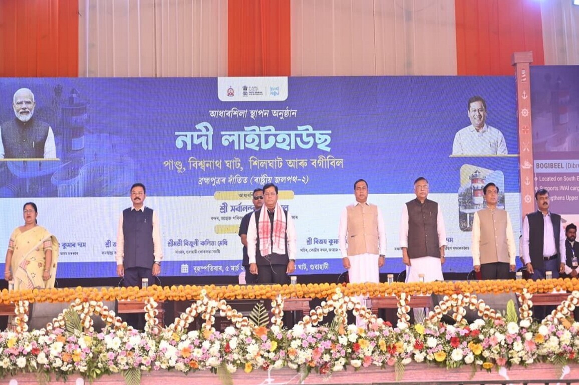 India's first Riverine Lighthouses to come up on Brahmaputra (NW-2) as Sarbananda Sonowal lays foundation stones