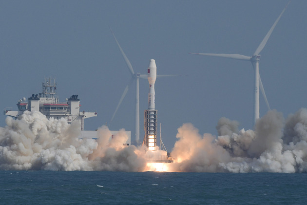 Update: China's commercial rocket SD-3 launches 7 satellites from sea