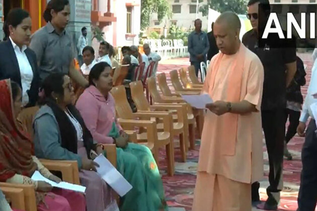 Uttar Pradesh CM Yogi holds Janata Darshan at Gorakhnath Temple in Gorakhpur
