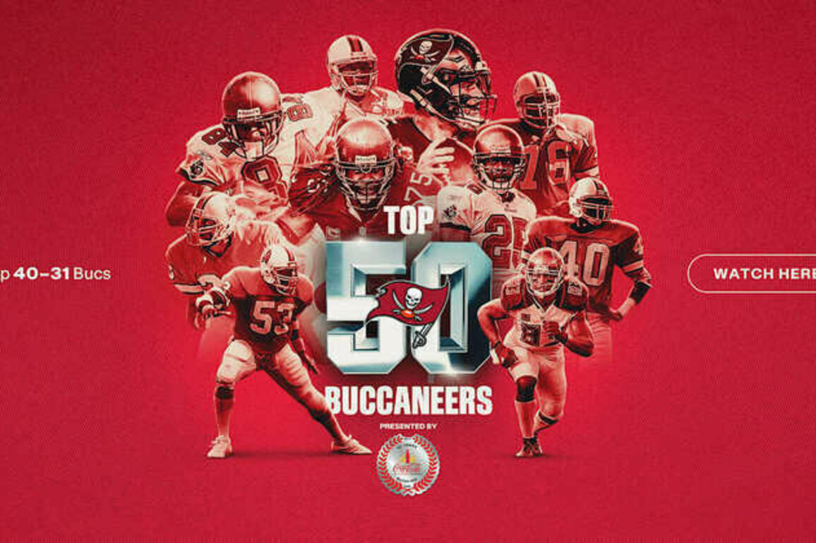 50 Seasons, Top 50 Buccaneers Revealed: 40-31