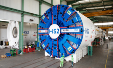  A Herrenknecht tunnel boring machine (Ø 10,240mm) for the railway project HS2, Chiltern Tunnels in UK 