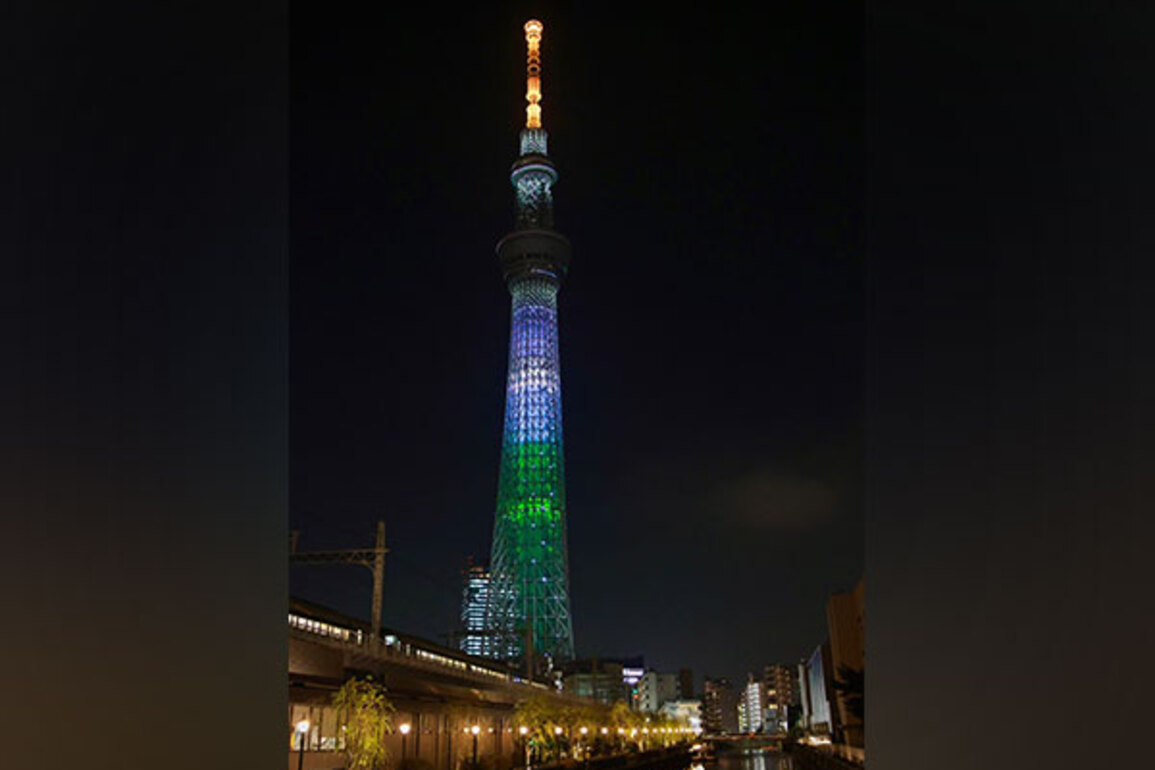 Tokyo Skytree glows in Tricolour to welcome PM Modi