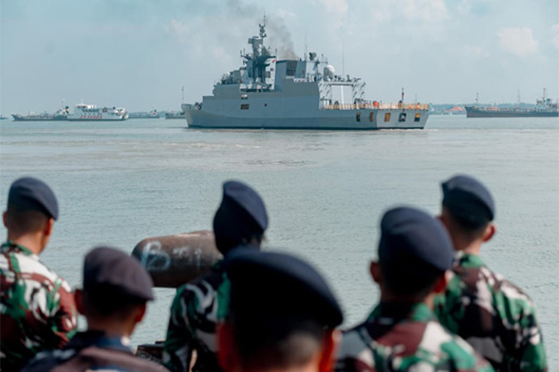 Indian Naval Ship Kadmatt completes port call at Surabaya, Indonesia