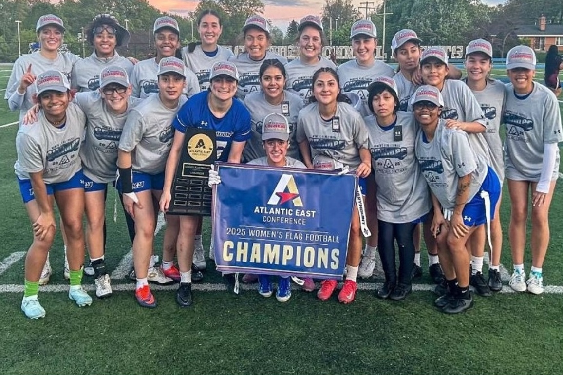 Marymount womens flag football team wins league championship