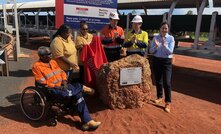 Traditional owners, government minister Matt Canavan and Queensland premier Annastacia Palaszczuk joined Rio CEO J-S Jacques to open Amrun