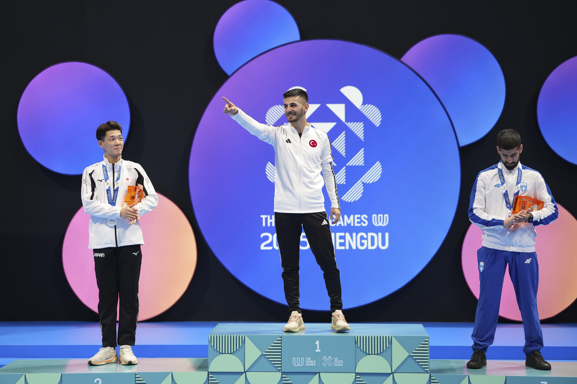 (SP)CHINA-CHENGDU-THE WORLD GAMES 2025-KARATE-MEN-KUMITE -60KG-CEREMONY(CN)
