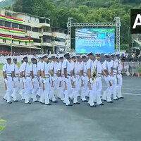 Indian Navy contingent takes part in National Day parade of Mauritius