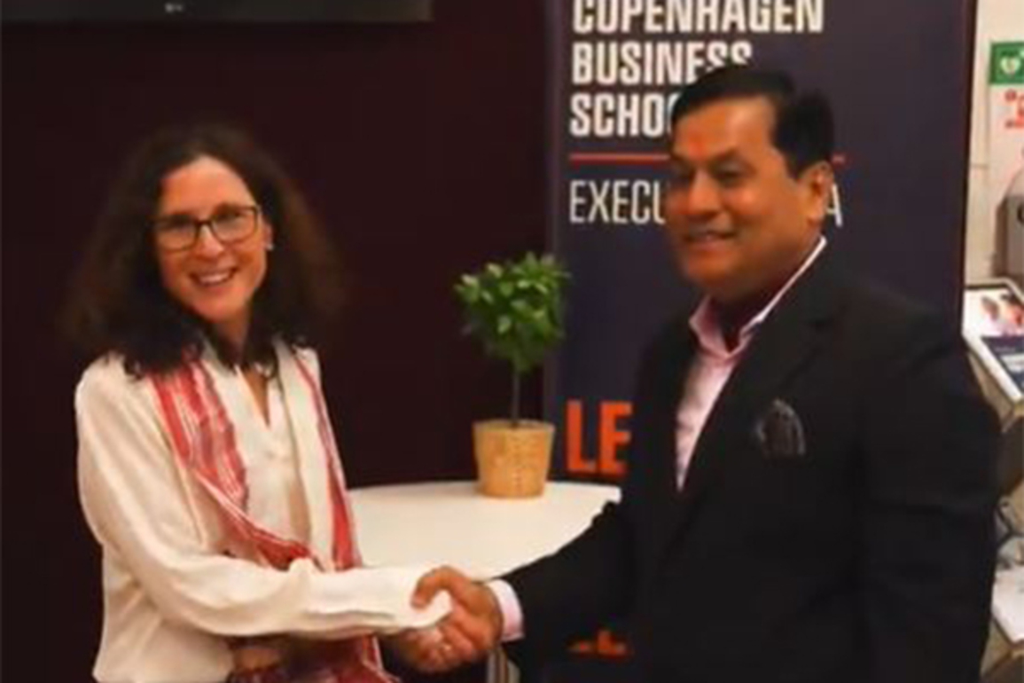 Union Minister Sarbananda Sonowal addresses Blue MBA Cohort in Copenhagen on India's growth & vision