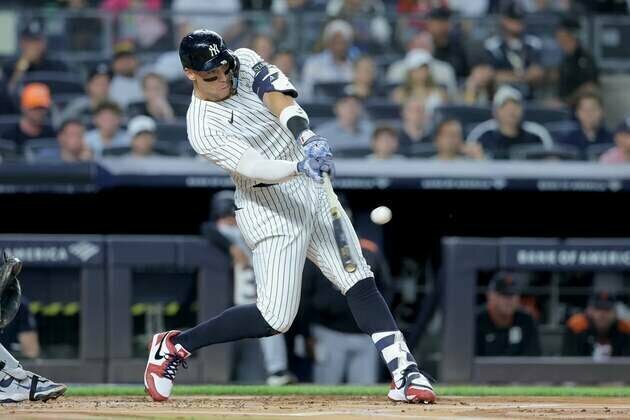 Aaron Judge matches Joe DiMaggio's homer total as Yanks rout Tigers