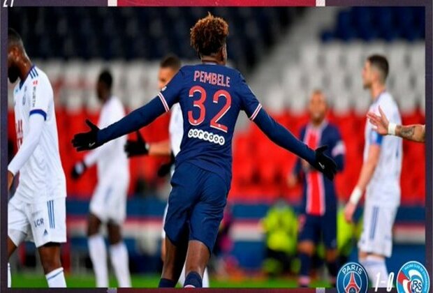 Pembele happy after scoring his first goal for PSG