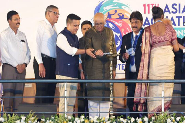 Gujarat CM Bhupendra Patel inaugurates 11th Asian Aquatics Championship in Ahmedabad