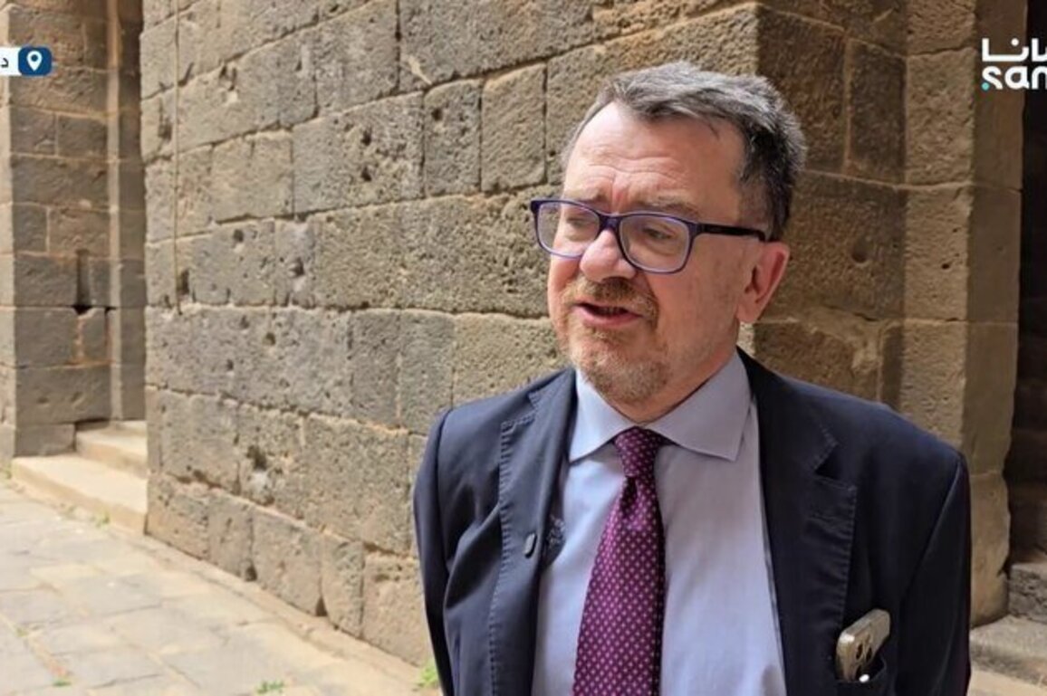 Italian Ambassador visits UNESCO-listed citadel, Bosra al-Sham