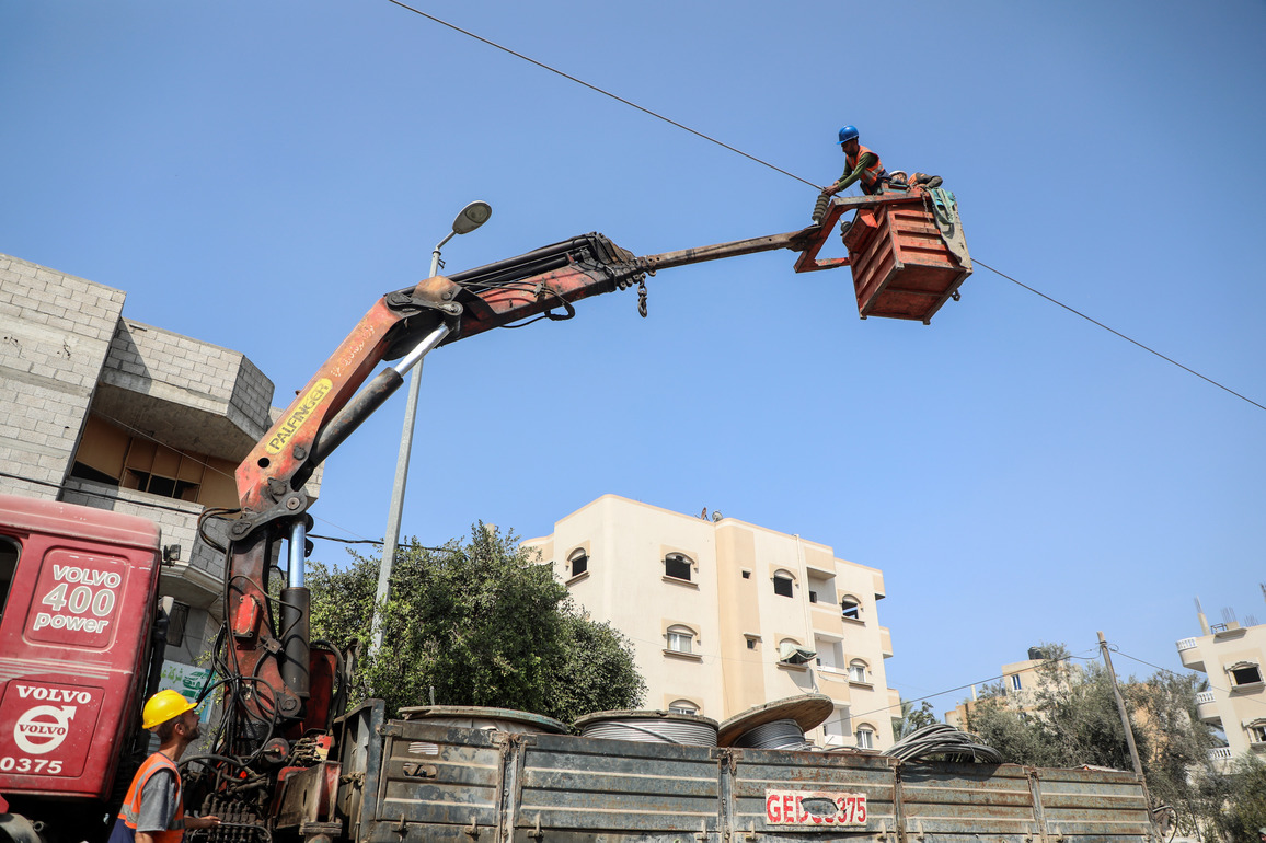 MIDEAST-GAZA-ELECTRICITY-DESTRUCTION