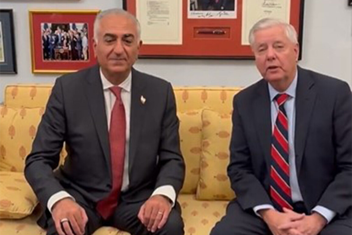 US Senator Graham meets Reza Pahlavi, reiterates "we stand with Iranians against brutal regime"