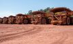 The autonomous haul trucks in the mining area in Carajás. Photo: Michael Roger/Vale